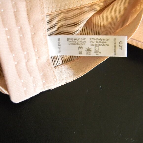 French Affair Convertible Bra Nude 40D Underwire Wear it 6 Ways! NEW! Strapless - Picture 6 of 6